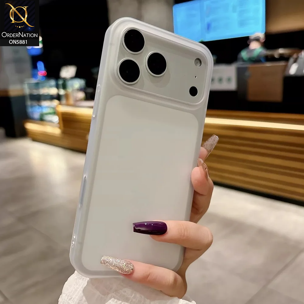 iPhone 17 Pro Max Cover - White - New X-LEVEL-SoftSand-Clear Matte Finish Phone Case with Camera Protection