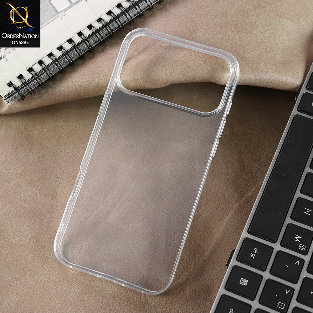 iPhone 17 Pro Max Cover - Transparent - New X-LEVEL-Shockproof Silicone Transparent Clear Camera Protection Case
