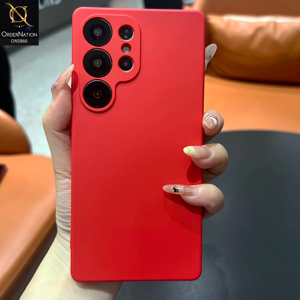 Samsung Galaxy S25 Ultra Cover - Red - New X-LEVEL-Thin Series-Soft-Touch Matte Finish Protective Case & Slim Fit