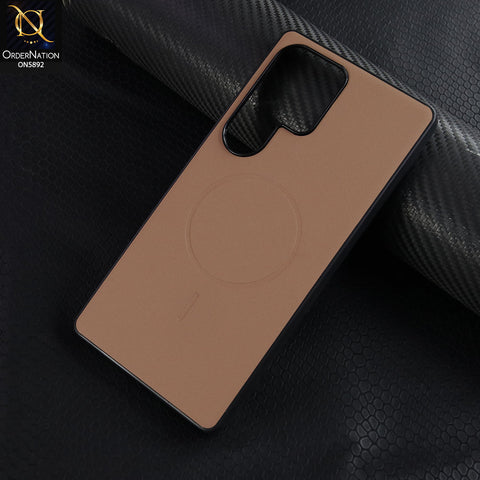 Samsung Galaxy S25 Ultra Cover - Brown - New X-Level-Magnet Duke Series-Magnetic MagSafe Compatible Matte Case