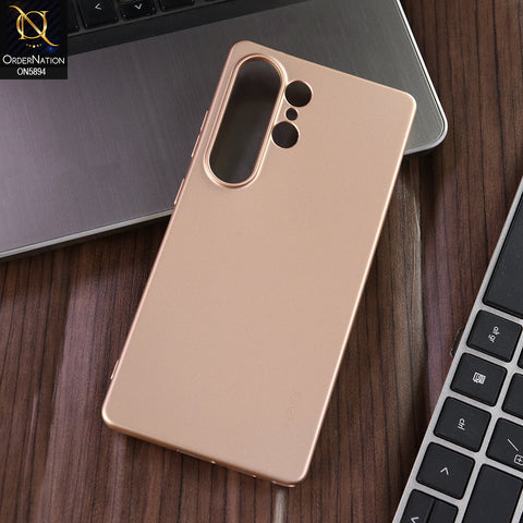 Samsung Galaxy S25 Ultra Cover - Golden - X-Level-Guardian Series-Soft Silicone Slim Case Matte Finish