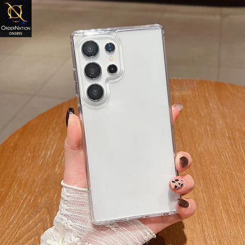 Samsung Galaxy S25 Ultra Cover - Transparent - New X-LEVEL-Space Collection-Shockproof Silicone Transparent Clear Camera Protection Case