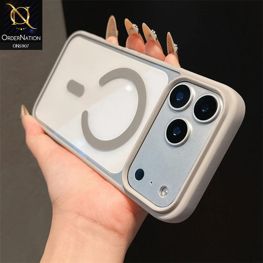 iPhone 17 Pro Cover - Gray - New Premium High Grade Quality Soft Tpu Side Bordered Clear Case With Magsafe