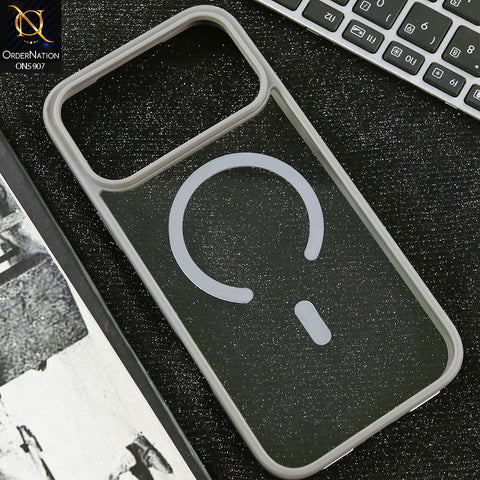 iPhone 17 Pro Cover - Gray - New Premium High Grade Quality Soft Tpu Side Bordered Clear Case With Magsafe