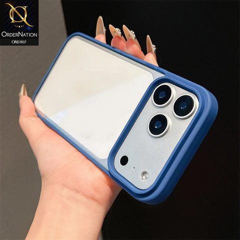 iPhone 17 Pro Max Cover - Dark Blue - New Premium High Grade Quality Soft Tpu Side Bordered Clear Case