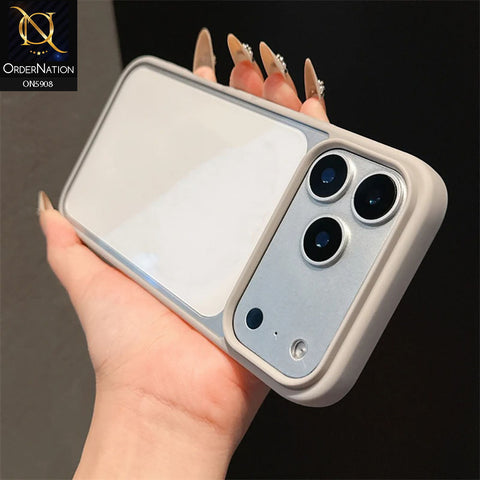 iPhone 17 Pro Max Cover - Gray - New Premium High Grade Quality Soft Tpu Side Bordered Clear Case