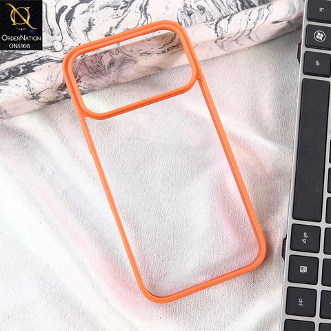 iPhone 17 Pro Cover - Orange - New Premium High Grade Quality Soft Tpu Side Bordered Clear Case