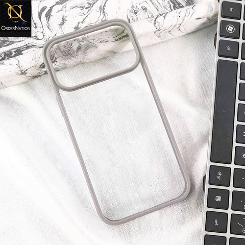 iPhone 17 Pro Max Cover - Gray - New Premium High Grade Quality Soft Tpu Side Bordered Clear Case