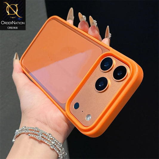 iPhone 17 Pro Cover - Orange - New Premium High Grade Quality Soft Tpu Side Bordered Clear Case