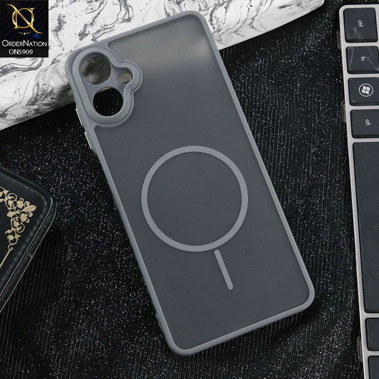 Samsung Galaxy A06 Cover - Gray - New Fine Premium Soft TPU Side Bordered Semi Transparent Case