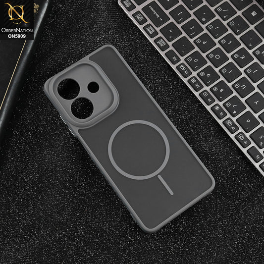 Oppo A3 4G - Gray - New Fine Premium Soft TPU Side Bordered Semi Transparent Case