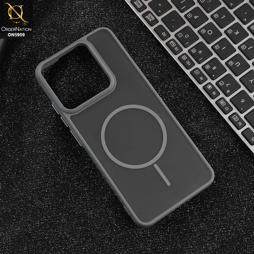 Infinix Hot 50i - Gray - New Fine Premium Soft TPU Side Bordered Semi Transparent Case