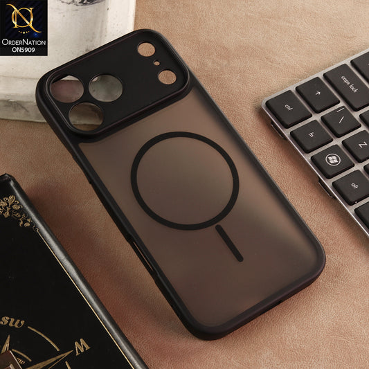 iphone 17 Pro Max Cover - Black - New Fine Premium Soft TPU Side Bordered Semi Transparent Case