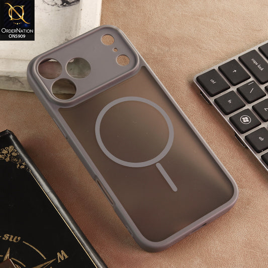 iphone 17 Pro Max Cover - Gray - New Fine Premium Soft TPU Side Bordered Semi Transparent Case