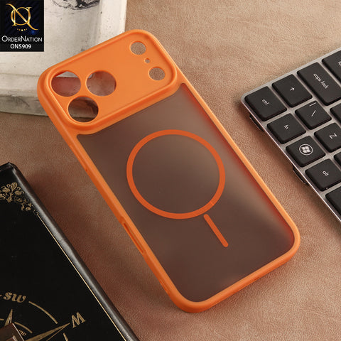 iphone 17 Pro Max Cover - Orange - New Fine Premium Soft TPU Side Bordered Semi Transparent Case