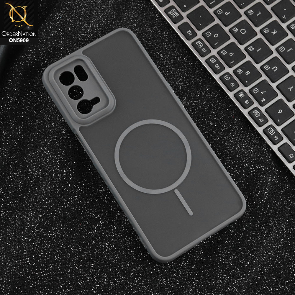 Oppo A54 4G - Gray - New Fine Premium Soft TPU Side Bordered Semi Transparent Case