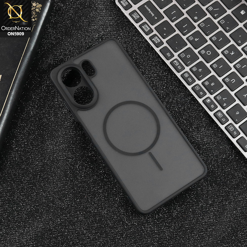 Oppo A5x 5G - Black - New Fine Premium Soft TPU Side Bordered Semi Transparent Case