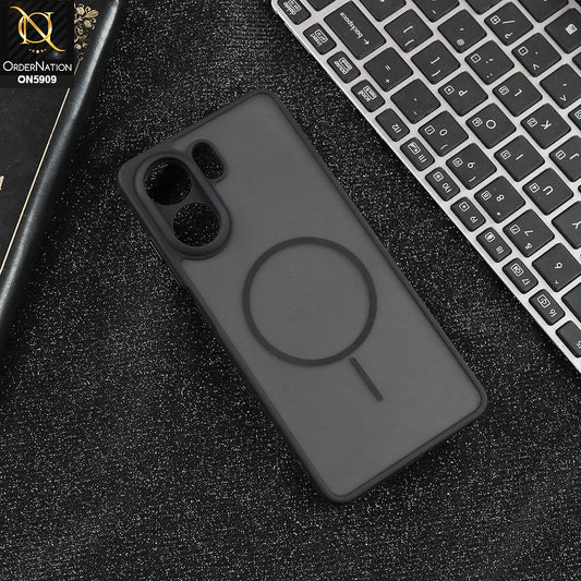 Oppo A5x 4G - Black - New Fine Premium Soft TPU Side Bordered Semi Transparent Case