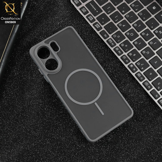 Oppo A5x 4G - Gray - New Fine Premium Soft TPU Side Bordered Semi Transparent Case