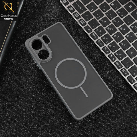 Oppo A5x 4G - Gray - New Fine Premium Soft TPU Side Bordered Semi Transparent Case