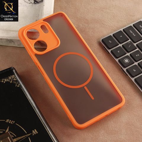 Oppo A5x 4G Cover - Orange - New Fine Premium Soft TPU Side Bordered Semi Transparent Case