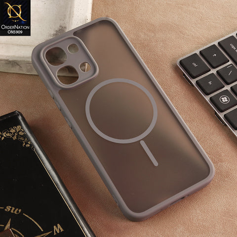 Oppo A6 Pro 4G Cover - Gray - New Fine Premium Soft TPU Side Bordered Semi Transparent Case