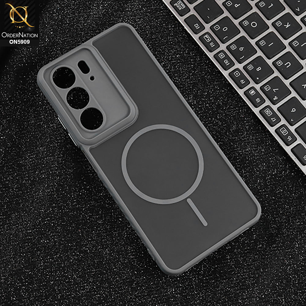 Realme C75- Gray - New Fine Premium Soft TPU Side Bordered Semi Transparent Case