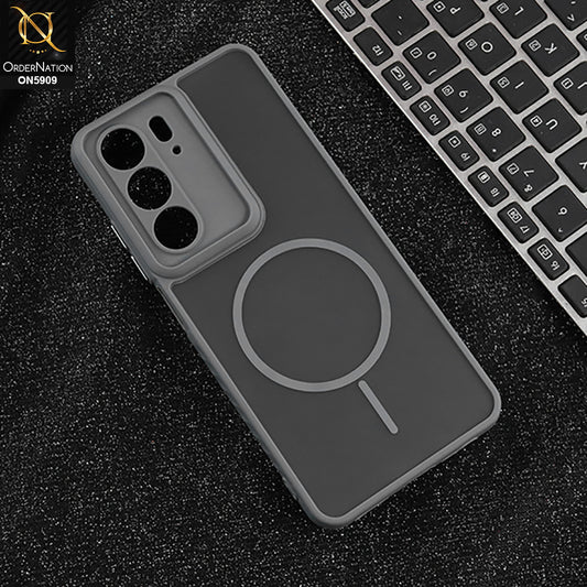 Realme C75- Gray - New Fine Premium Soft TPU Side Bordered Semi Transparent Case