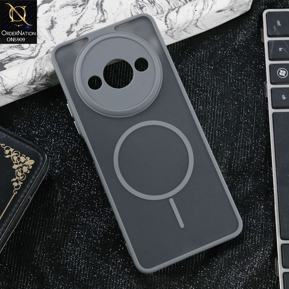 Xiaomi Poco C61 Cover - Gray - New Fine Premium Soft TPU Side Bordered Semi Transparent Case