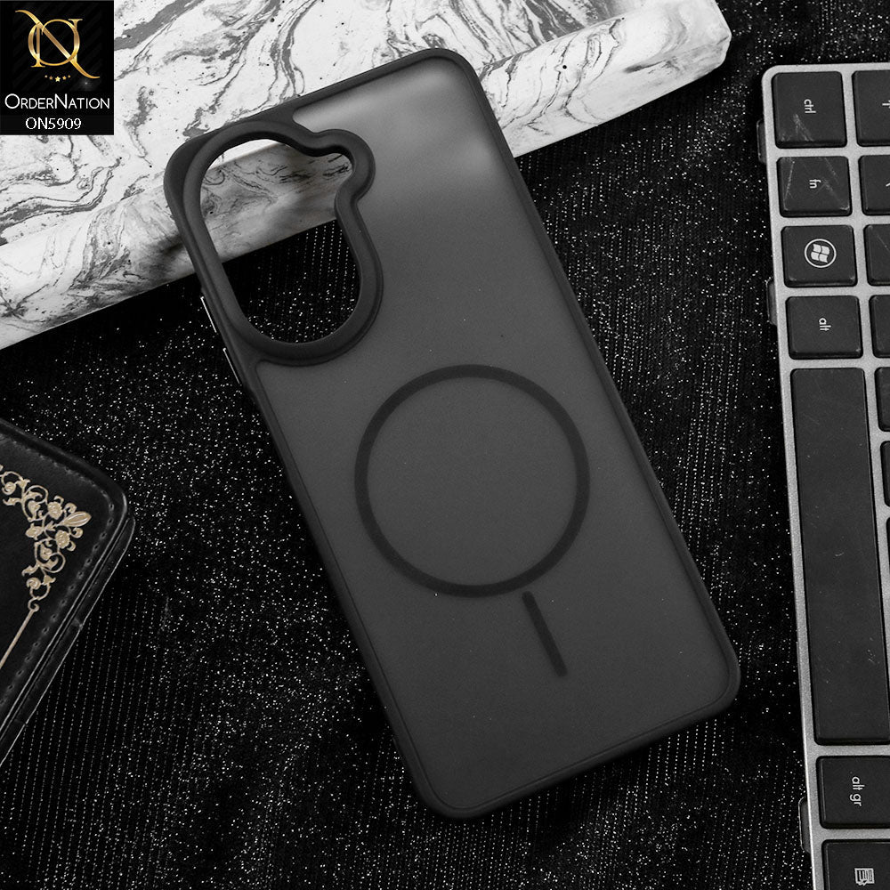 Xiaomi Poco C71 4G Cover - Black - New Fine Premium Soft TPU Side Bordered Semi Transparent Case