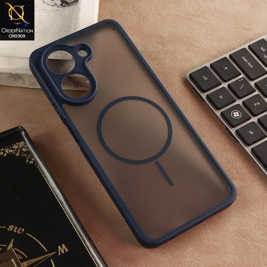 Xiaomi Poco C71 4G Cover - Blue - New Fine Premium Soft TPU Side Bordered Semi Transparent Case