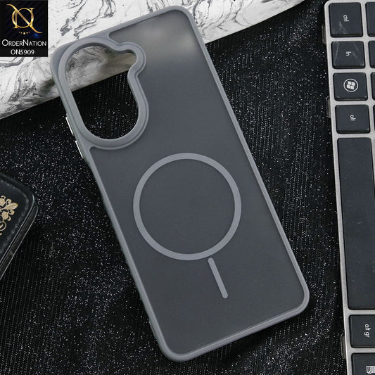 Xiaomi Poco C71 4G Cover - Gray - New Fine Premium Soft TPU Side Bordered Semi Transparent Case