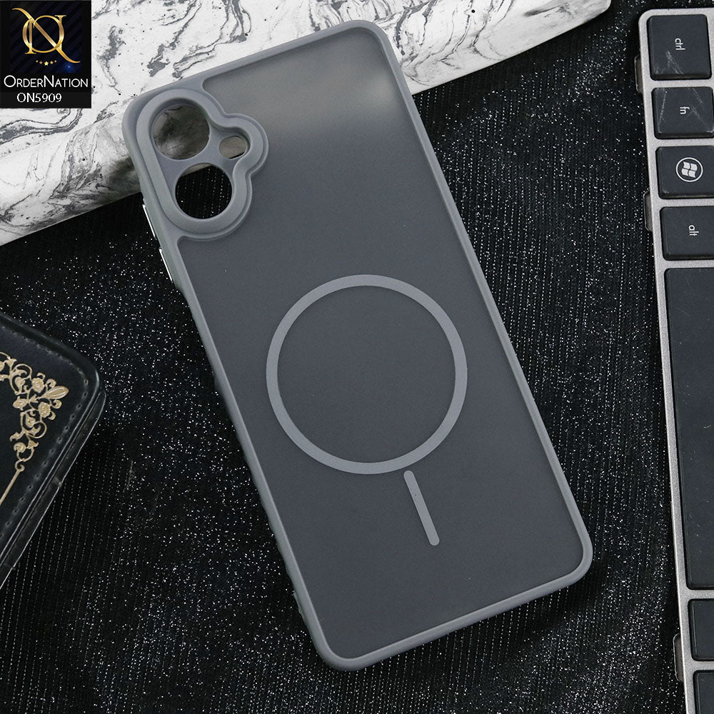 Samsung Galaxy A07 4G Cover - Gray - New Fine Premium Soft TPU Side Bordered Semi Transparent Case