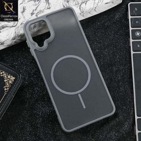 Samsung Galaxy A12 Nacho Cover - Gray - New Fine Premium Soft TPU Side Bordered Semi Transparent Case