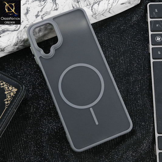 Samsung Galaxy A12 Cover - Gray - New Fine Premium Soft TPU Side Bordered Semi Transparent Case