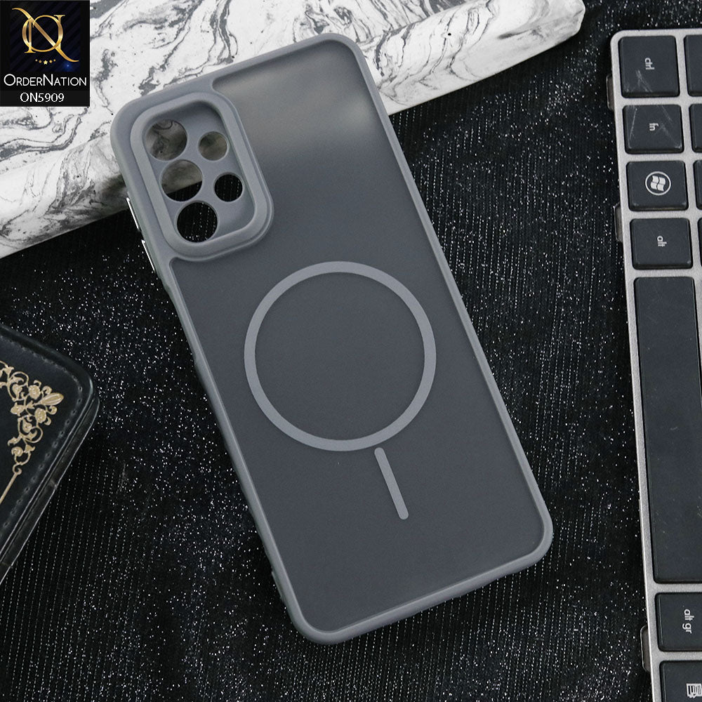 Samsung Galaxy A13 Cover - Gray - New Fine Premium Soft TPU Side Bordered Semi Transparent Case