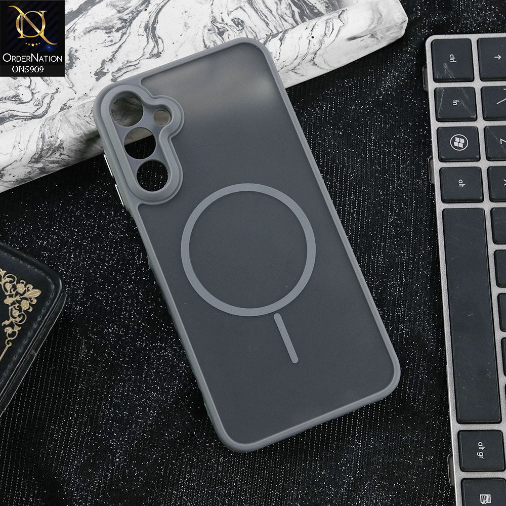 Samsung Galaxy A15 5G Cover - Gray - New Fine Premium Soft TPU Side Bordered Semi Transparent Case
