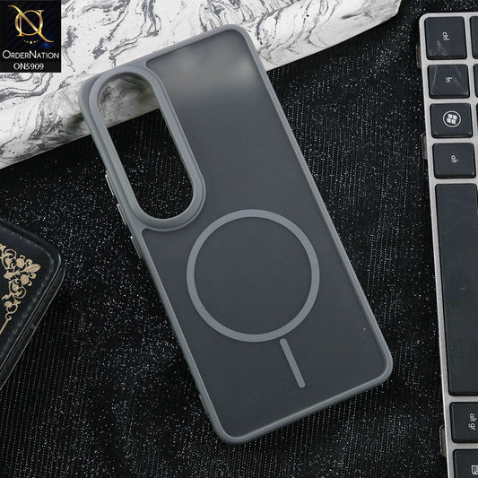 Vivo V50 Lite Cover - Gray - New Fine Premium Soft TPU Side Bordered Semi Transparent Case