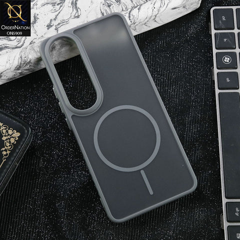 Vivo V50 Lite Cover - Gray - New Fine Premium Soft TPU Side Bordered Semi Transparent Case