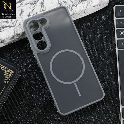 Vivo Y200e Cover - Gray - New Fine Premium Soft TPU Side Bordered Semi Transparent Case