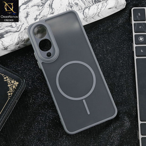 Vivo Y17s Cover - Gray - New Fine Premium Soft TPU Side Bordered Semi Transparent Case