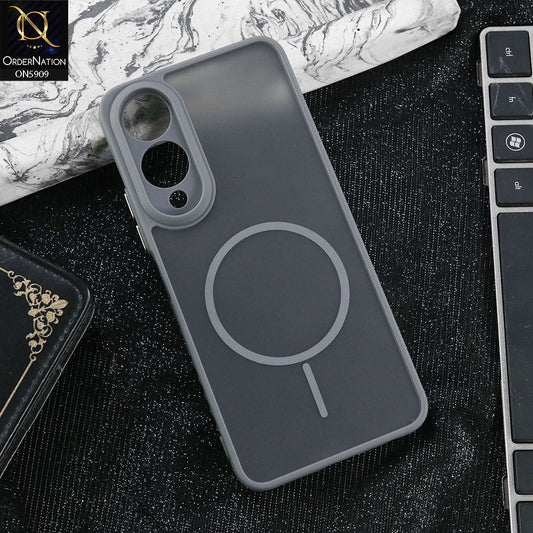 Vivo Y28 5G Cover - Gray - New Fine Premium Soft TPU Side Bordered Semi Transparent Case