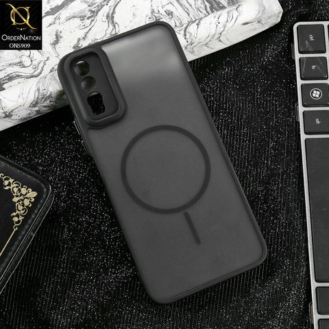 Vivo Y11s Cover - Black - New Fine Premium Soft TPU Side Bordered Semi Transparent Case