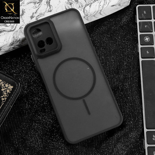 Vivo Y21e Cover - Black - New Fine Premium Soft TPU Side Bordered Semi Transparent Case