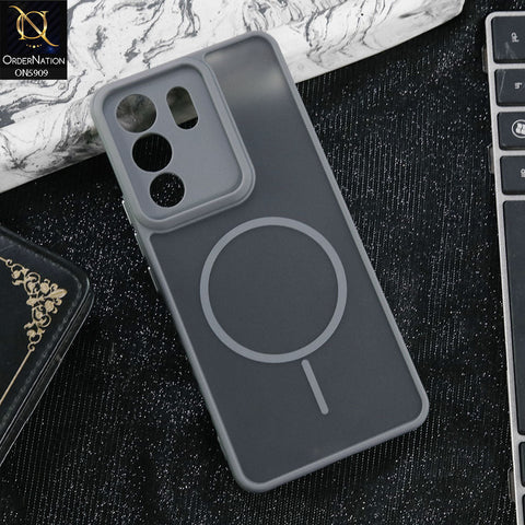 Vivo Y200 (2025) Cover - Gray - New Fine Premium Soft TPU Side Bordered Semi Transparent Case