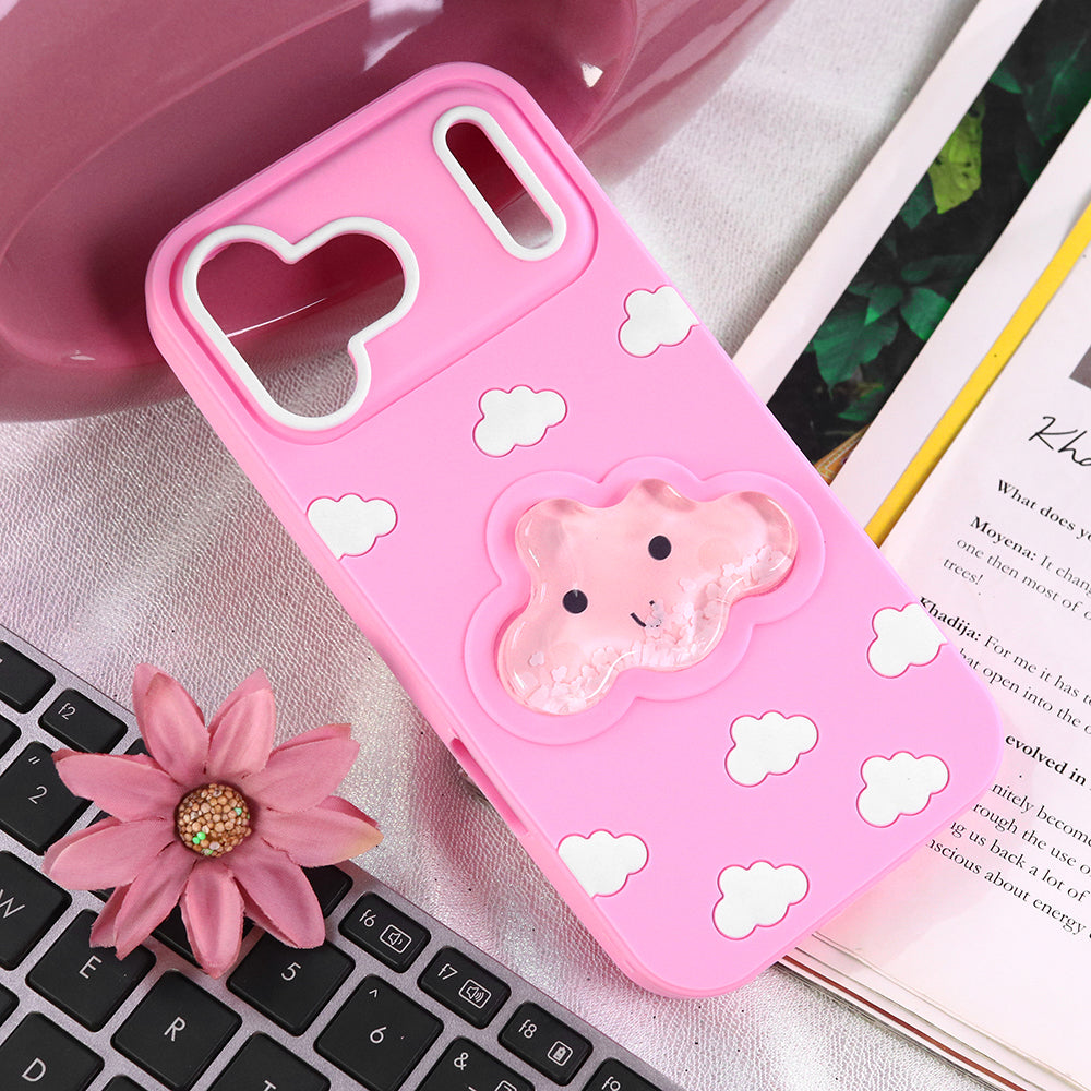 iPhone 17 Pro Max - Pink - New HIgh Qulaity Trendy 3D Liquid Gel Soft Case