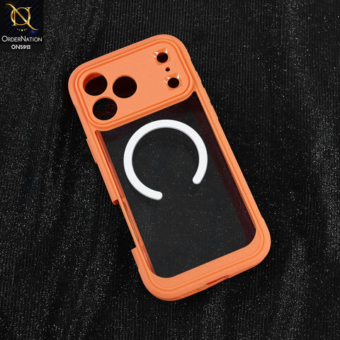 iPhone 17 Pro Max Cover - Orange - New Premium Quality Pc Shell Case With MagSafe And FingerPrint Supported
