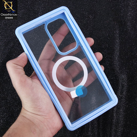 Samsung Galaxy S24 Ultra Cover - Sky Blue - New Premium Quality Pc Shell Case With MagSafe And FingerPrint Supported