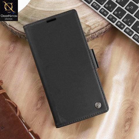 Samsung Galaxy A05s Cover - Black -  CaseMe Premium High Quality Wallet Magnetic Suede Leather Case