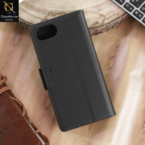 iPhone 16e Cover - Black -  CaseMe Premium High Quality Wallet Magnetic Suede Leather Case